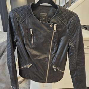 Guess faux leather motorcycle jacket. Size XS.